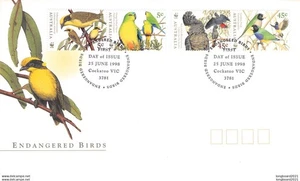 AUSTRALIA - FDC WWF 1998 - ENDANGERED BIRDS / 4224 - Picture 1 of 1
