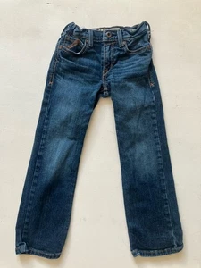 Ariat B5 Slim Jeans Boys 7 Blue Denim Classic Straight Leg Distressed Youth - Picture 1 of 9