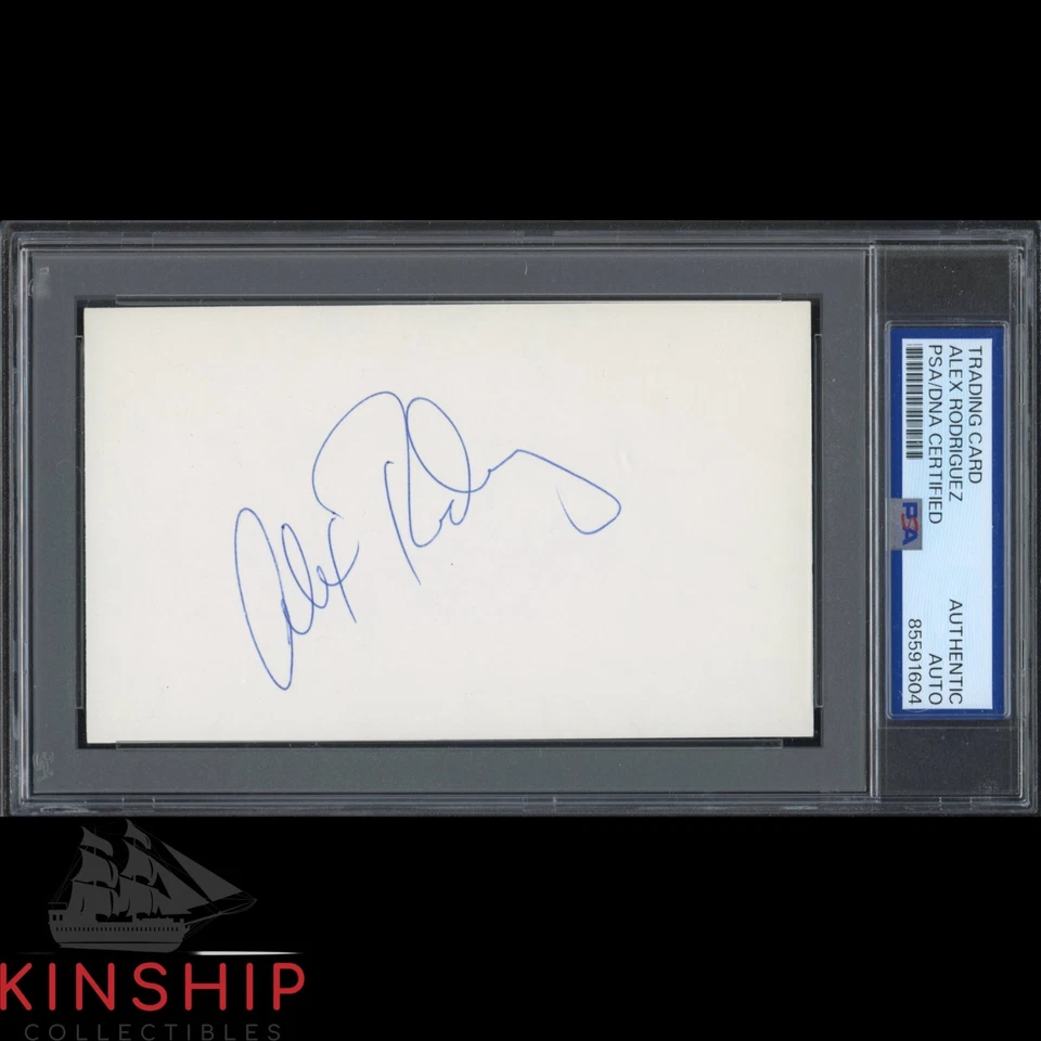 Alex Rodriguez signed 3x5 Index Card PSA DNA Slab Mariners Vintage Auto C5385 - Image 1 of 1