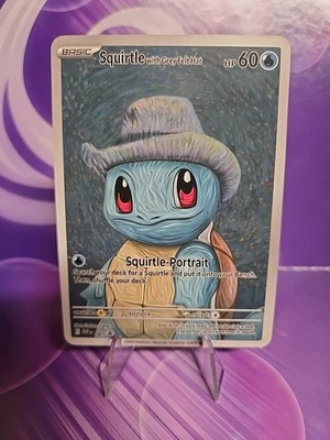 Squirtle with Grey Felt Hat Pokemon x Van Gogh Black Star Promo ACG Art Card NM - Image 1 of 4