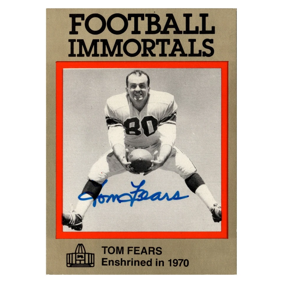 Tom Fears Los Angeles Rams Autographed Signed Football Immortals Card (JSA COA) - Image 1 of 2