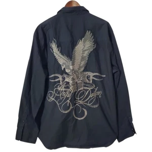 Artful Dodger Shirt Size 3XL Embroidered Signature Eagle Logo Button Front Mens - Picture 1 of 13