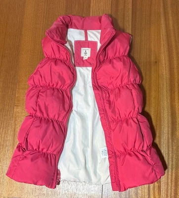 Chaleco acolchado Lands End Kids relleno de plumón niñas mediano 10-12 cremallera completa rosa Foto 1 de 4