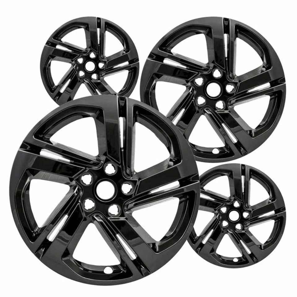Set of 4 Gloss Black 18" Impostor Wheel Skins for 18-20 GMC Terrain Rim Covers Foto 1 de 4