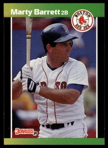 1989 Donruss #184c Marty Barrett "LEAF, INC" & "*Denotes - Picture 1 of 2