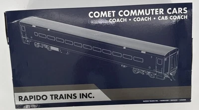 RAPIDO 128504 HO CDOT Late Comet 2 Commuter Coaches 1 Cab Car 3 PK Orange Stripe - Image 1 of 4