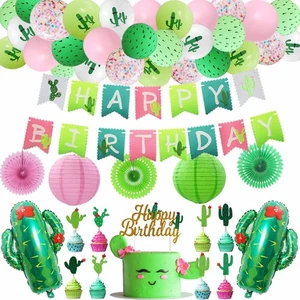 Cactus Party Decorations Fiesta Cactus Birthday Party Supplies Cactus Happy B... - Picture 1 of 7