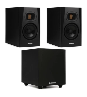 ADAM Audio T5V Studio Monitor Pair + T10S Subwoofer – Lightly Used, Original Box - Image 1 of 3