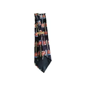 B.D. Baggies Baseball Seidenkrawatte schwarz Handschuh Schläger Made in USA Hals Vintage Sport - Bild 1 von 8