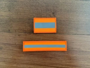 Russian Set of 2 High Visibility Identification Patches - Orange - Picture 1 of 1