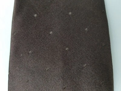 Gravata masculina Manhattan marrom sólida feita nos EUA nova - Imagem 1 de 3