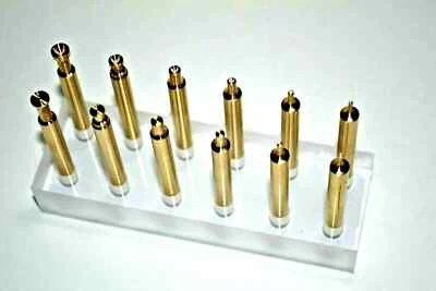 Set 12 pcs  1/4''  Brass Dop Stick on Acrylic Base for Lapidary Faceting Machine - Image 1 of 4