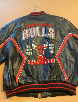 G-III Carl Banks Chicago Bulls 6X NBA CHAMP Jacket Men’s Size XXL WILSON LEATHER - Image 1 of 4