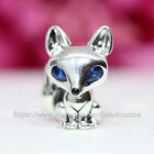 Authentic Pandora Silver Blue-eyed Fox Charm 799096c01