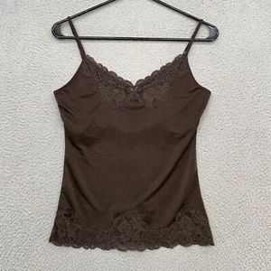 Vintage The Limited Tank Womens Small Y2K Lace Cami Chocolate Brown USA Made - Picture 1 of 13