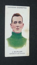 1934 CARRES CIGARETTES CARD FOOTBALL #43 GILFILLAN PORTSMOUTH POMPEY ENGLAND