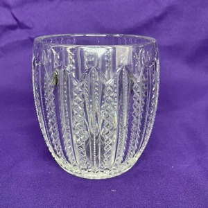 Duncan & Miller Mardi Gras Vase 5.5” Tall Pressed Glass. - Picture 1 of 5