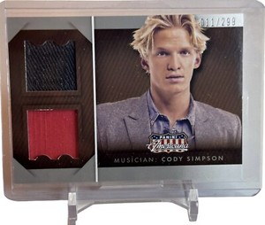 2015 Panini Americana Dual Materials Cody Simpson Card DM-CS #011/299 W/Top Load