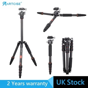 56" Carbon Fiber Travel Tripod Lightweight Camera Tripod Stand W/28MM Ball Head - Picture 1 of 10