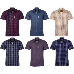 Mens Short Sleeve Shirt Country Checked Check Rydale Gent's Casual Work Wear Top - Picture 1 of 52