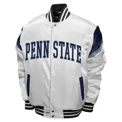 Penn State Nittany Lions "Whiteout" Full Snap Satin Jacket (WHITE) - Image 1 of 3