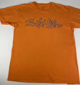 Salt Life Herren Large orange Salzwasser Angeln Kurzarm TShirt Live Salty - Bild 1 von 7