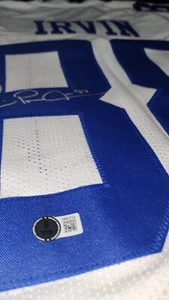 Michael Irvin Autographed/Signed Pro Style XL White Jersey Beckett  - Picture 1 of 7