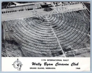 Tarjeta postal Grand Island Ne Wally Byam Caravan Club Airstream Rally 1968 4,25x5,5" - Imagen 1 de 2
