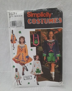 Vestidos para niñas de baile celta irlandés diseñados por Andrea Schewe de Simplicity 9131 talla 7-14 - Imagen 1 de 10