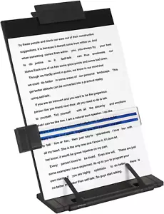 Desktop Document Holder Stand with 7 Adjustable Positions, Black Metal File Orga - Picture 1 of 12