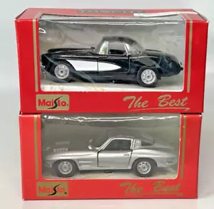 Two Maisto 1:43 Scale Trophy - The Best - Chevrolet Corvettes - Picture 1 of 5