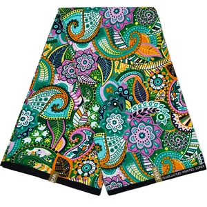 Afrikanischer Stoff Ankara in 6 Yards Druck 100% Baumwolle schwarz rosa Nähstoff - Bild 1 von 14