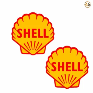 Adesivi replica vintage shell 1955 sticker auto moto print pvc cropped 2 pz. - Imagen 1 de 3