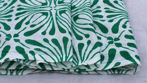 5 YD Hand Block Floral Printed Cotton Fabric Running Dressmaking Craft Voile - Picture 1 of 6