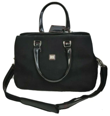 DVF Diane Von Furstenberg Canvas Business Case 18" Black with Removable Strap - Image 1 of 4