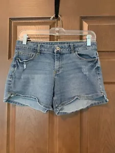 Vanilla Star Junior's Denim Shorts Blue Mid Rise Stretch Jeans Size 9 - Imagen 1 de 3