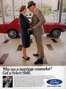 1967 Ford Mustang "Select Shift" Original Color Print Ad - Picture 1 of 1