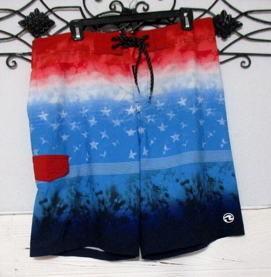 Ocean Current Board Shorts Size 34 Multicolor Side Pocket - Image 1 of 4