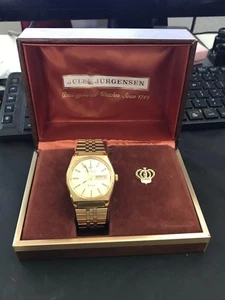 Reloj Jules Jurgensen 36 mm cuerda automática día fecha funciona (lote 2560) - Imagen 1 de 9