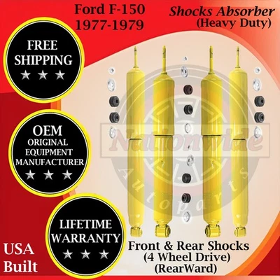 Amortiguador delantero y trasero Monroe OEM para Ford F-150 HD 1977-1979 4x4 garantía de por vida Foto 1 de 4