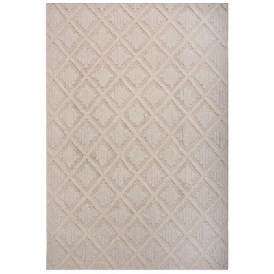Rizzy Rugs Driftwood Area Rug DRI689 Wool Traditional Solid Ivory Rectangle - Image 1 of 4