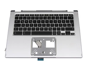 Acer 6BHX7N70072 Original Tastatur inkl. Topcase DE (deutsch) schwarz/silber - Afbeelding 1 van 5