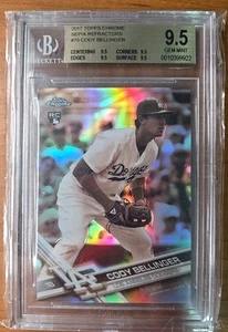 2017 Topps Chrome Sepia Refractor Cody Bellinger Rookie Card BGS 9.5 (True Gem) - Picture 1 of 2