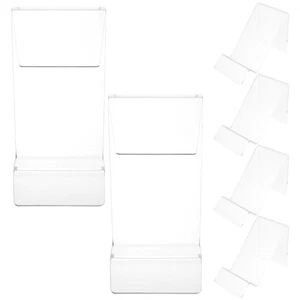 6pcs Acrylic Phone Stand: Desktop Acrylic Phone Stand Holder - Transparent - Picture 1 of 12