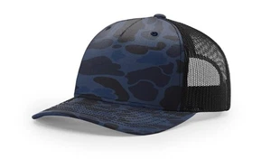 Custom Richardson Five-Panel Trucker Cap One Size Admiral Duck Camo/Black - Bild 1 von 1