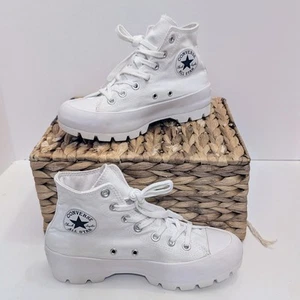 Size 7 - Converse Chuck Taylor All Star Lugged High White W - Picture 1 of 10