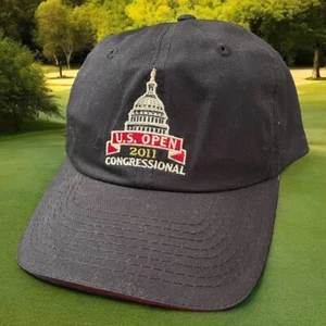 2011 US Open Hat Cappello Congressional Bethesda Navy USGA cinturino posteriore taglia unica - Foto 1 di 3