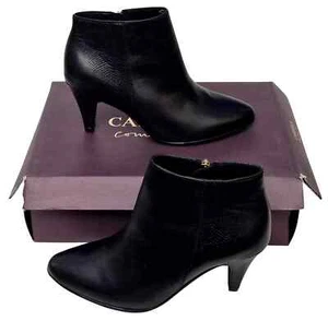 CARVELA Robyn Zip Up Black Leather Stiletto Heel Boots Ladies MRRP £99 - Picture 1 of 11