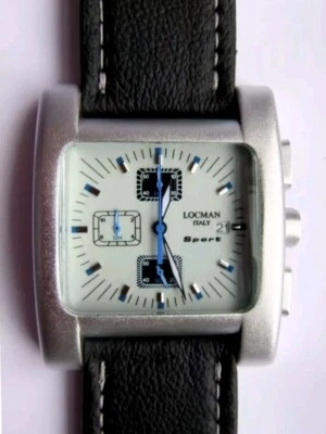 RELOJ LOCMAN ITALY SPORT QUADRATO 428 HOMBRE CRONÓGRAFO ESFERA AZUL  Foto 1 de 4