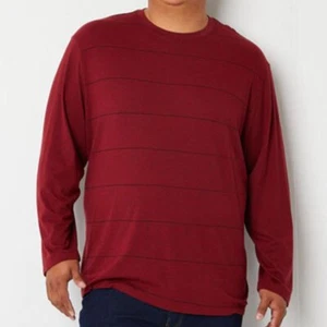 Van Heusen Big and Tall Men's Crew Neck Long Sleeve T-Shirt- 3X - Madder - NWT - Picture 1 of 2